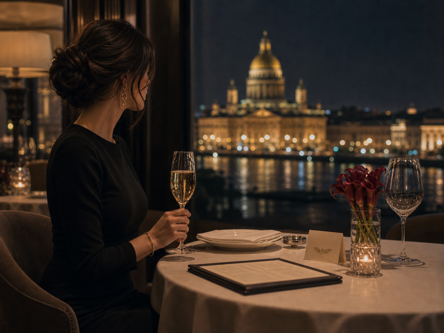Private dinner atmosphere in an elegant restaurant